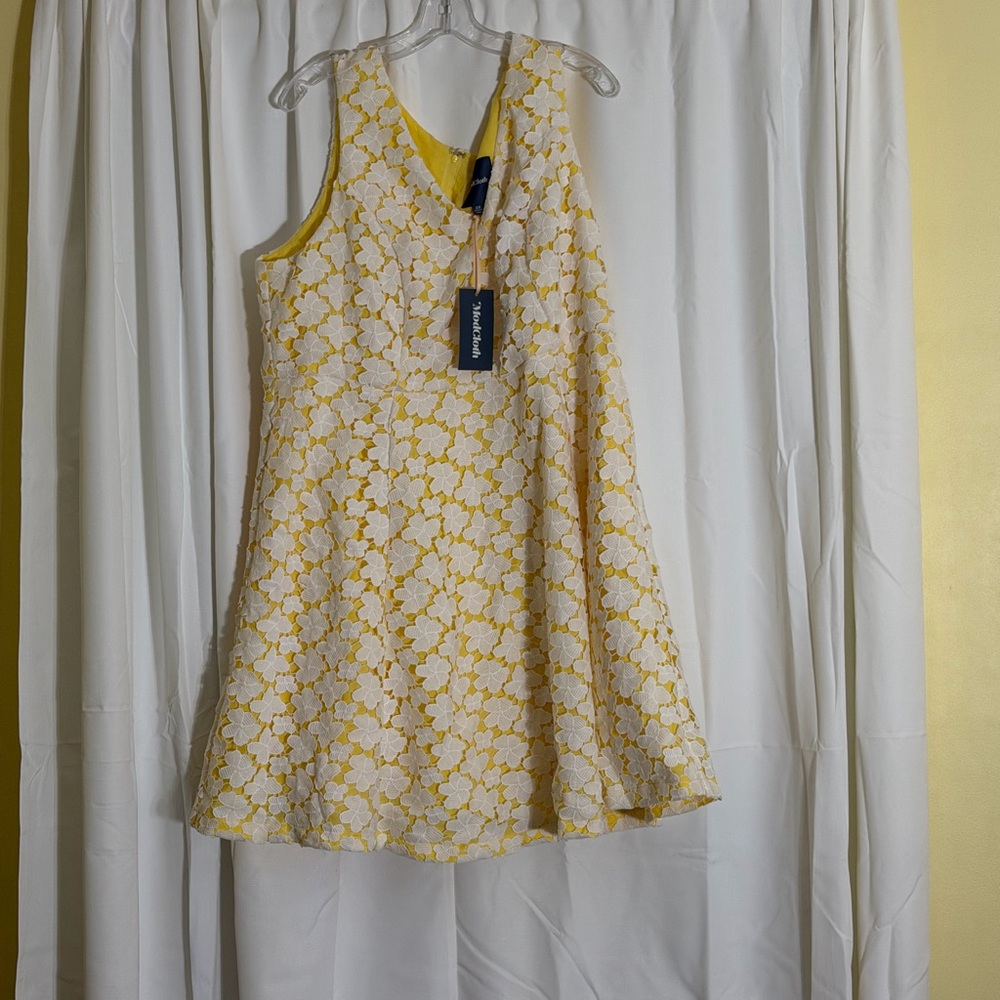 Modcloth Sunny Yellow and Cream Lace Dress